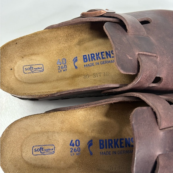 Birkenstocks Boston Oiled Leather Brown Clogs, size 40, unisex, like new - Picture 3 of 9